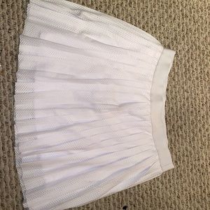 white mesh tennis skirt